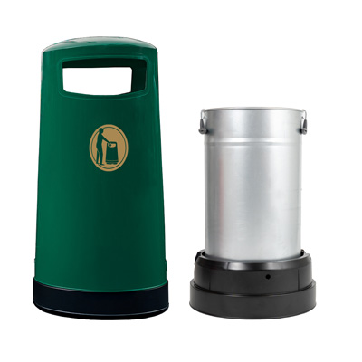 Topsy™ 65 Litter Bin & Express- Deep Green with Steel Liner